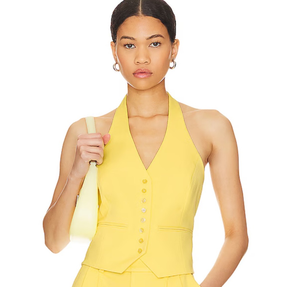 Favorite Daughter The Favorite Halter Vest in Canary